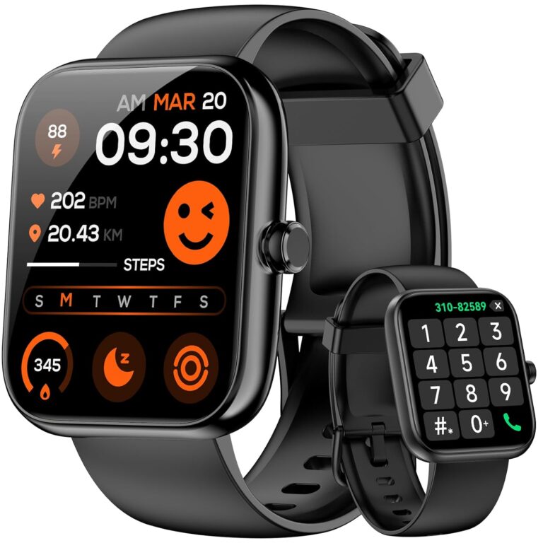 Smart Watch for Men Women, Alexa Built-in Fitness Tracker with Call Function & 1.83″ HD Touchscreen, Heart Rate/Sleep Monitor, 100 Sport Modes, IP68 Waterproof, iOS Android… Smart Watch for Men Women, Alexa Built-in Fitness Tracker with Call Function & 1.83" HD Touchscreen, Heart Rate/Sleep Monitor, 100 Sport Modes, IP68 Waterproof, iOS Android...